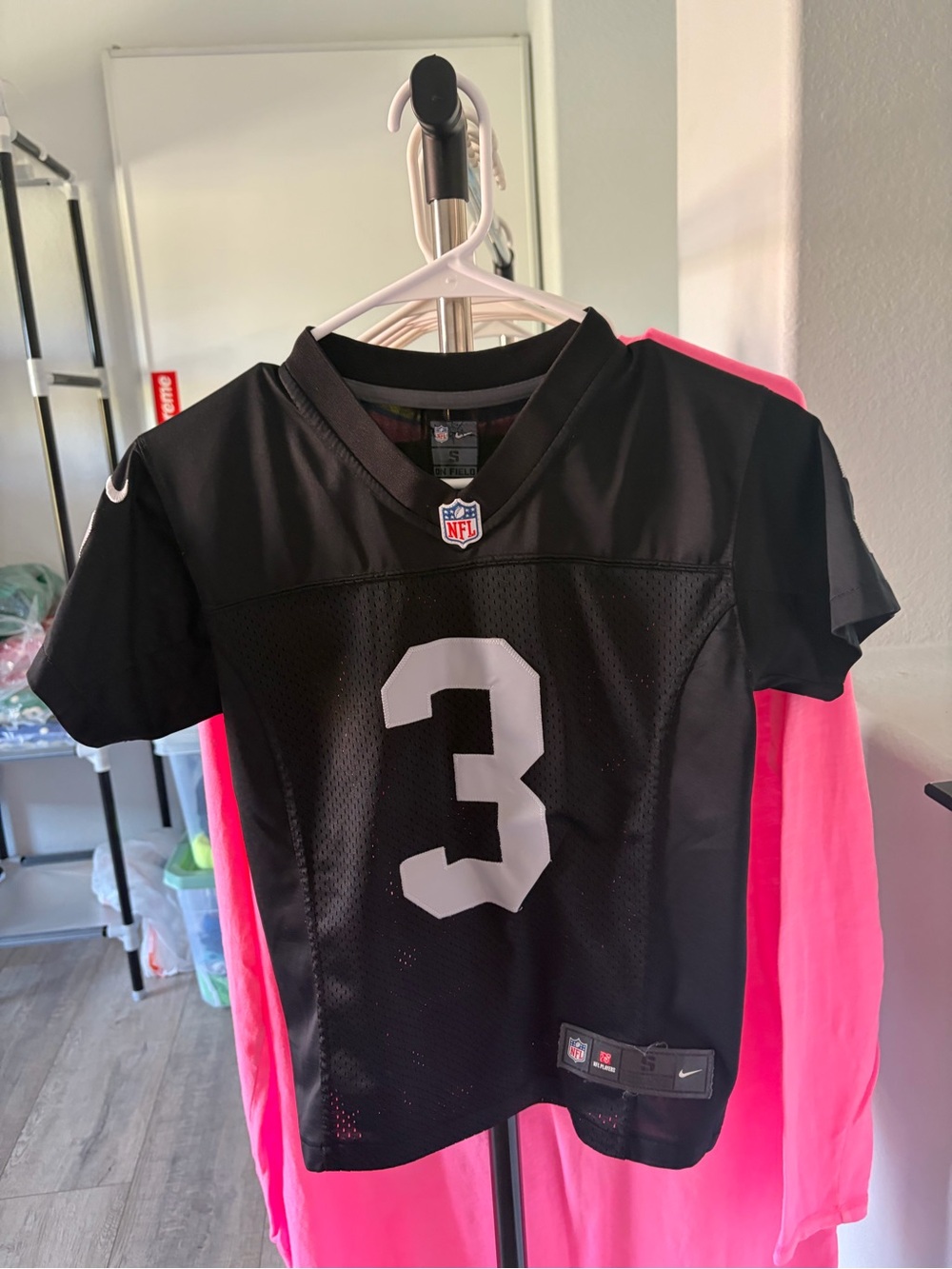 Nike Black Football Jersey with White #3